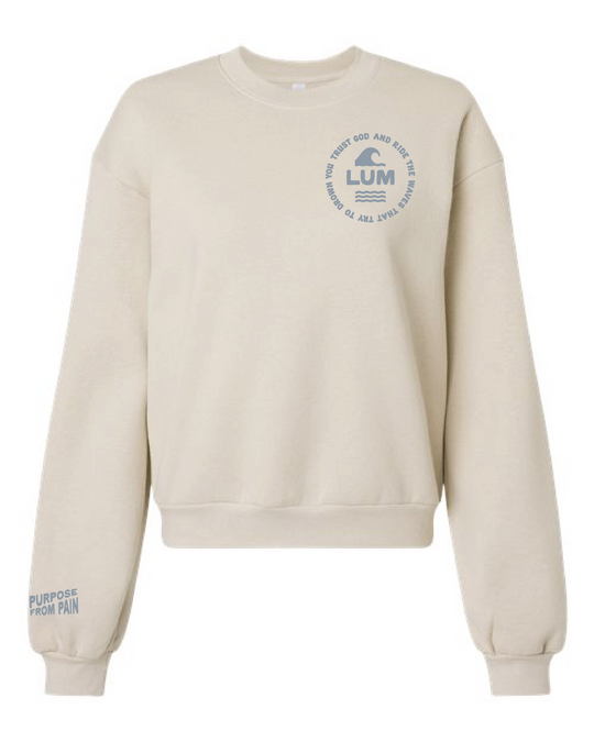 Women's Purpose from Pain Boxy Crewneck Sweatshirt