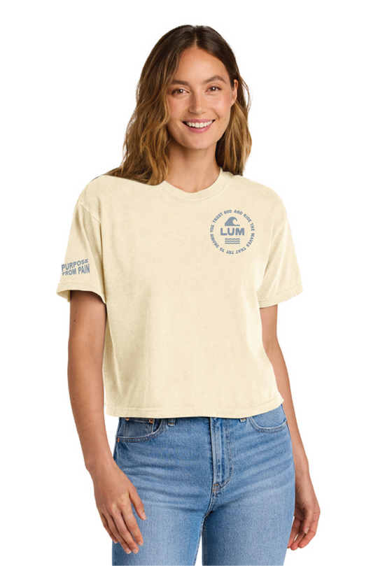 Women's Purpose from Pain Ivory Boxy Tee